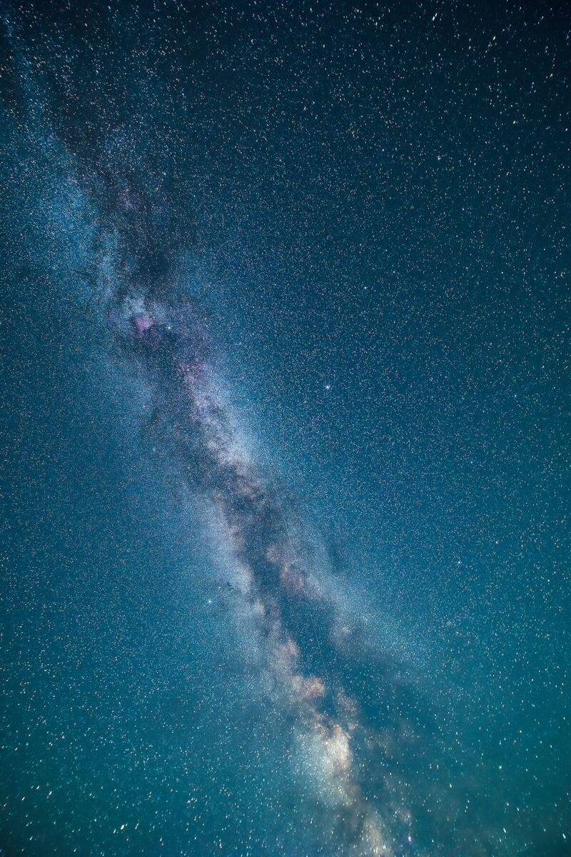Multiple minute exposure of the milky way
