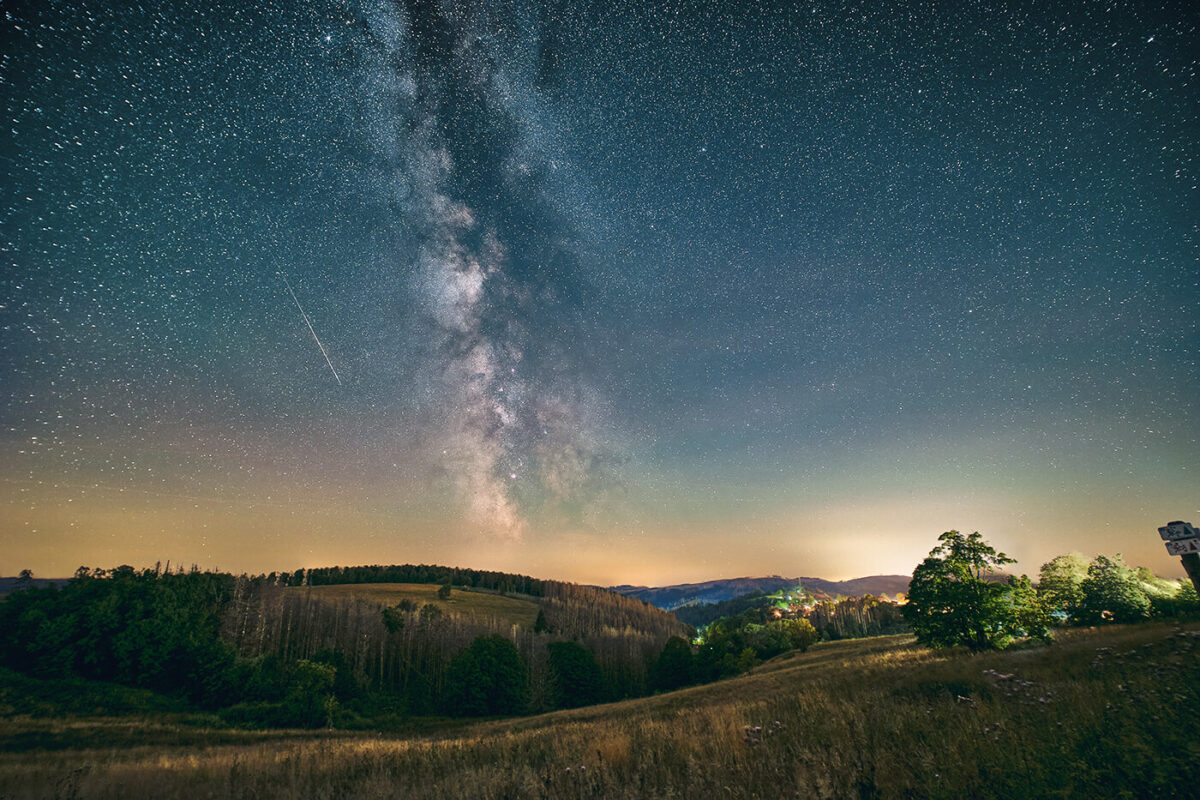 Milchstraße überm Harz bei Sankt Andreasberg