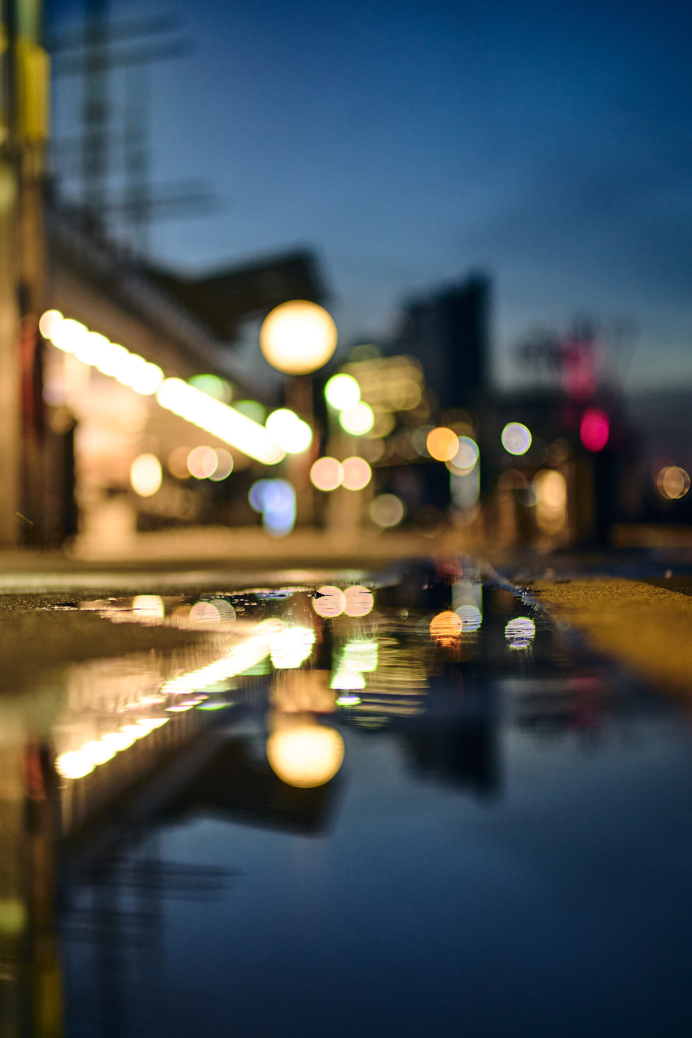 Bokeh mit starken Fabrsäumen